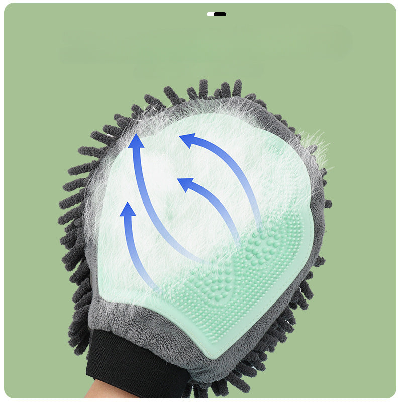 Quick-Dry Grooming Brush Mitt