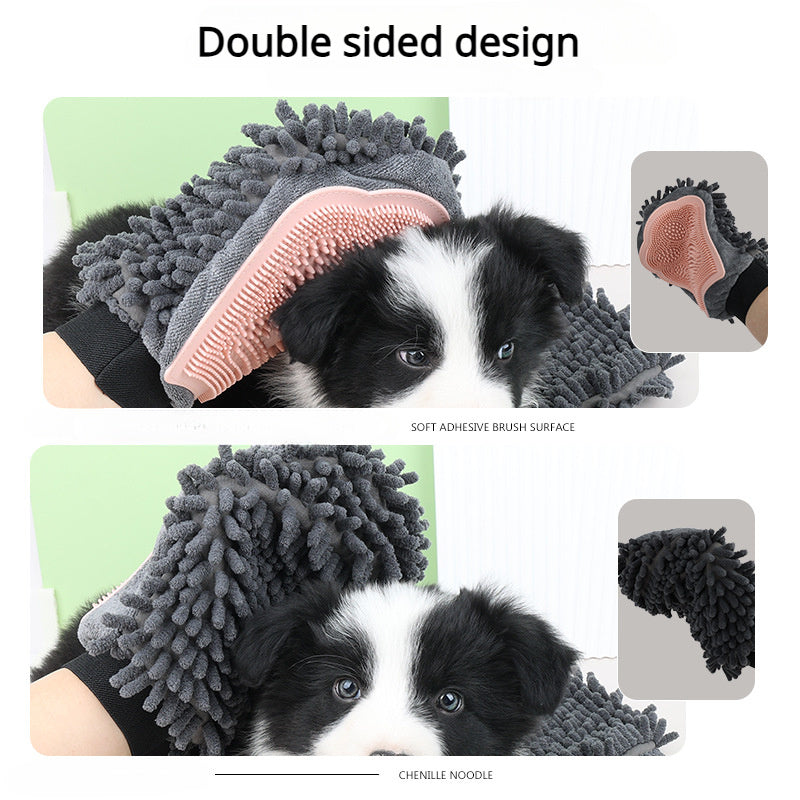 Quick-Dry Grooming Brush Mitt