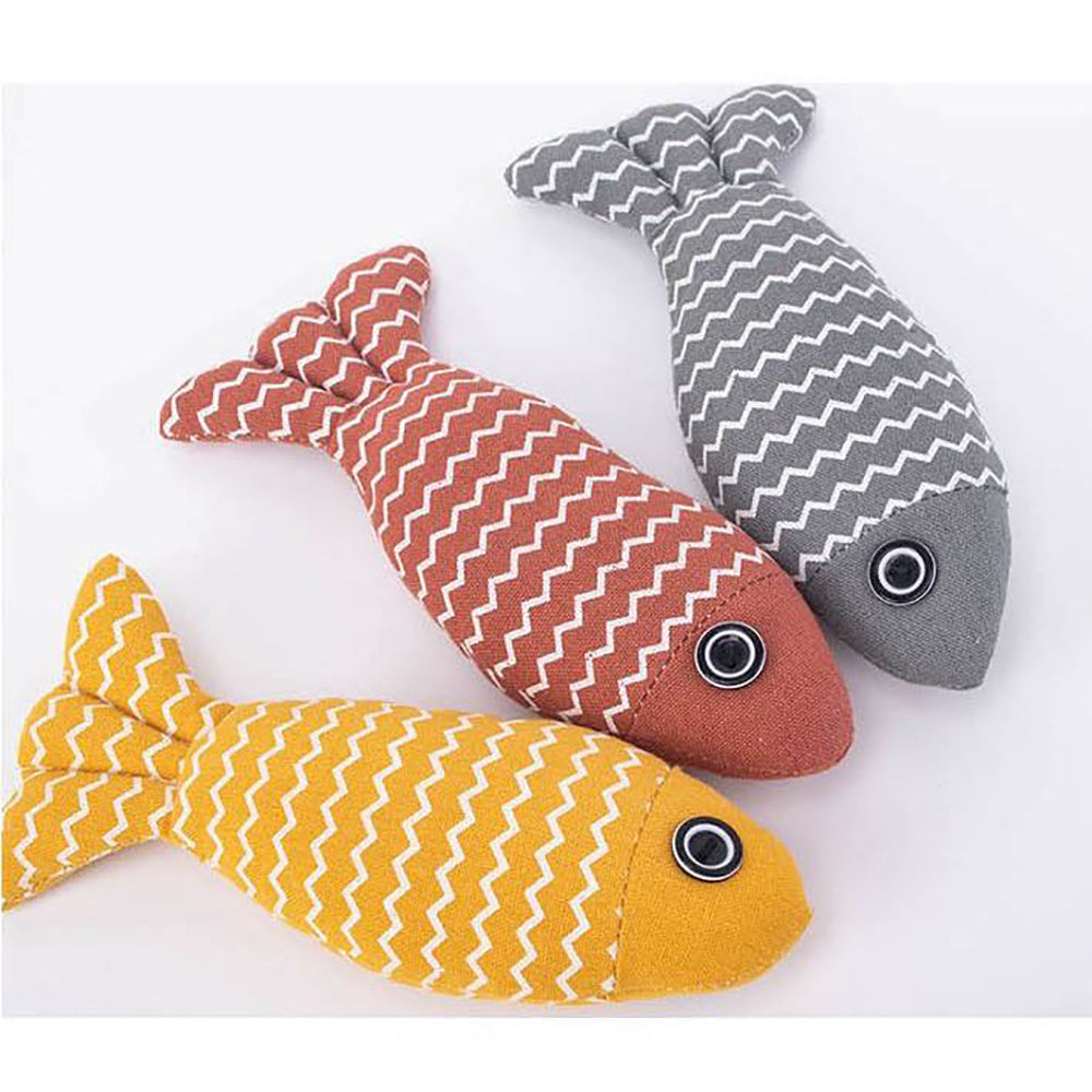 Interactive Fish Pillow Toy with Organic Catnip - Best Pets Bargain
