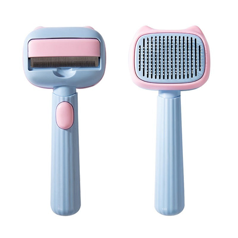 Soft-Edge Deshedding & Dematting Pet Grooming Brush