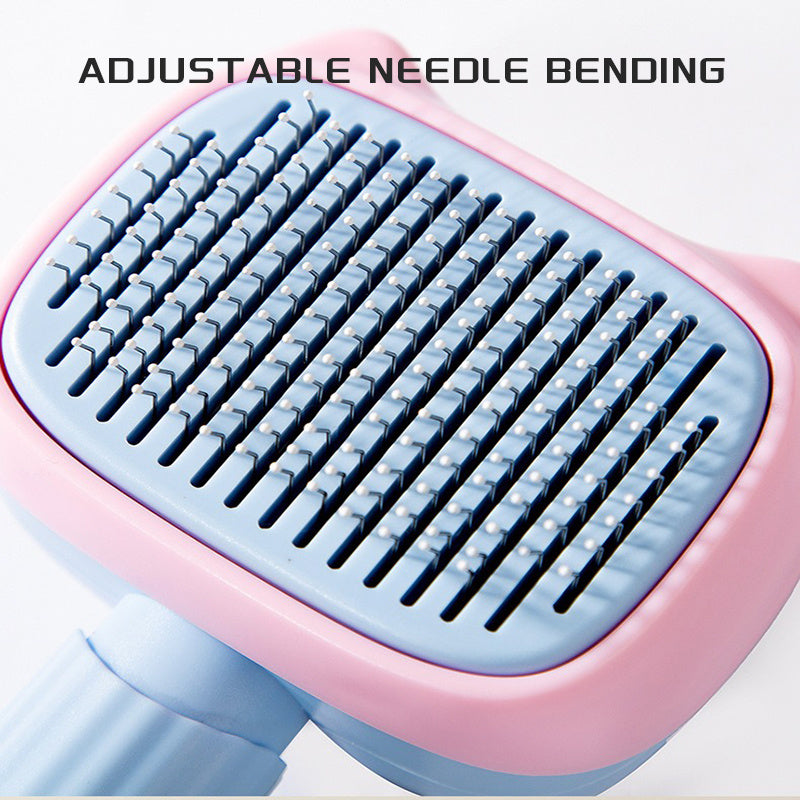 Soft-Edge Deshedding & Dematting Pet Grooming Brush