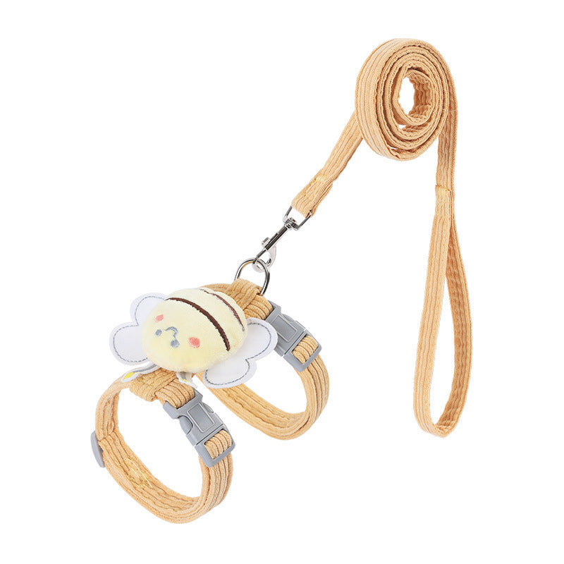Bee-Themed Escape-Proof Cat Harness – Stylish & Secure! - Best Pets Bargain