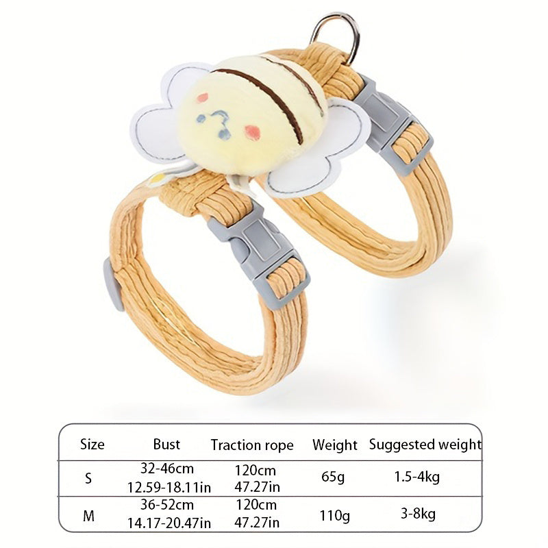 Bee-Themed Escape-Proof Cat Harness – Stylish & Secure! - Best Pets Bargain