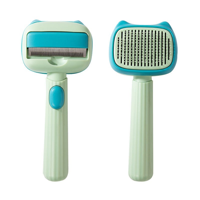 Soft-Edge Deshedding & Dematting Pet Grooming Brush