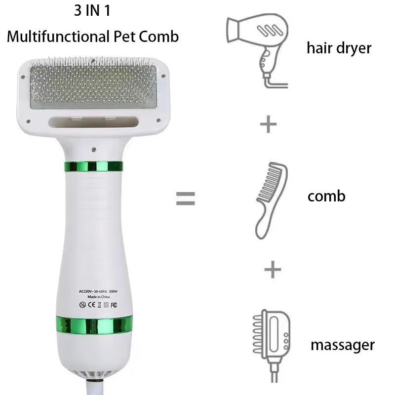 Fast-Drying Pet Hair Dryer with Slicker Brush! - Best Pets Bargain