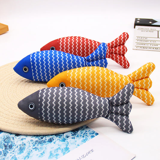 Interactive Fish Pillow Toy with Organic Catnip - Best Pets Bargain