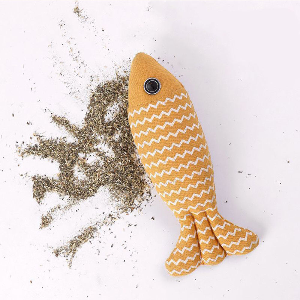 Interactive Fish Pillow Toy with Organic Catnip - Best Pets Bargain